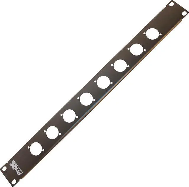 Alt view image 3 of 9 - ProX T-1U8XLR 1U Rack Panel Punched for 8 XLR, Speaker Twist connector or Power Connection Compatible Connectors