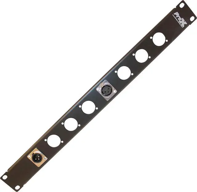 Main image of ProX T-1U8XLR 1U Rack Panel Punched for 8 XLR, Speaker Twist connector or Power Connection Compatible Connectors