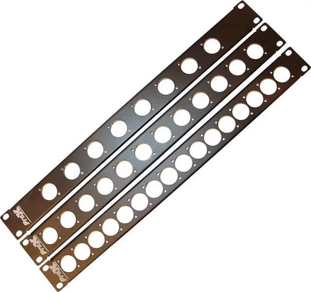 Alt view image 2 of 9 - ProX T-1U8XLR 1U Rack Panel Punched for 8 XLR, Speaker Twist connector or Power Connection Compatible Connectors