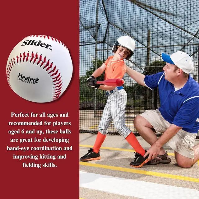 Alt view image 2 of 4 - Heater Sports Slider Lite Genuine Leather Pitching Machine Baseballs - 1 Dozen, Accurate, & Long-Lasting | Perfect for Batting & Fielding Practice, Ideal for All Ages in Both Outdoor & Indoor Use