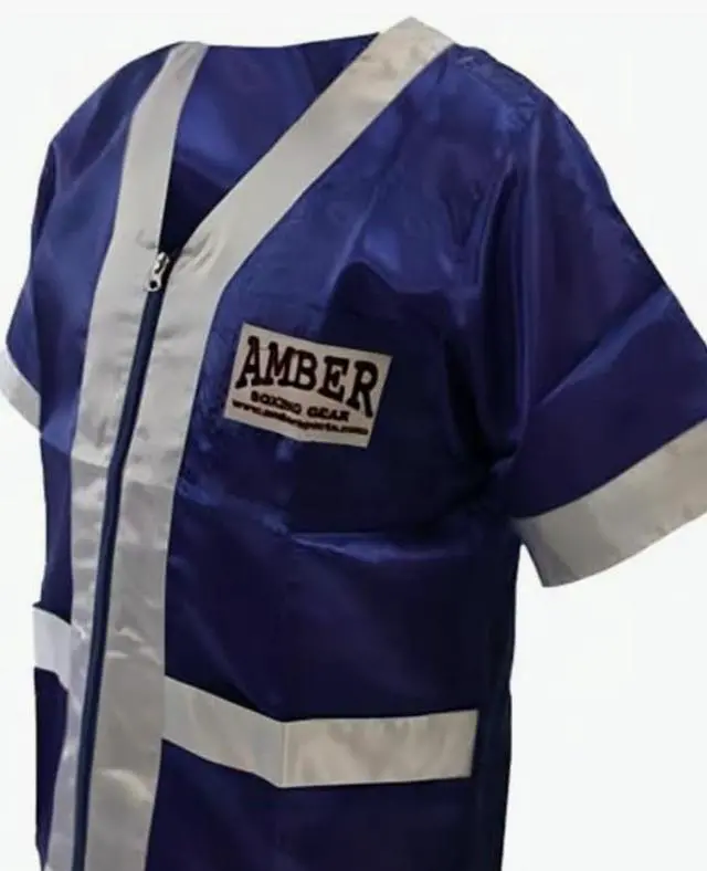 Alt view image 2 of 3 - Amber Fight Gear Satin Boxing Cornerman's Jacket, Premium Cornerman Support & Style Gear with Durable Satin, Ample Pockets & Tailored Fit x-large