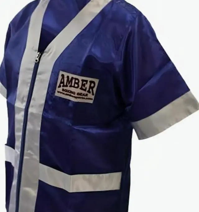 Alt view image 3 of 3 - Amber Fight Gear Satin Boxing Cornerman's Jacket, Premium Cornerman Support & Style Gear with Durable Satin, Ample Pockets & Tailored Fit x-large