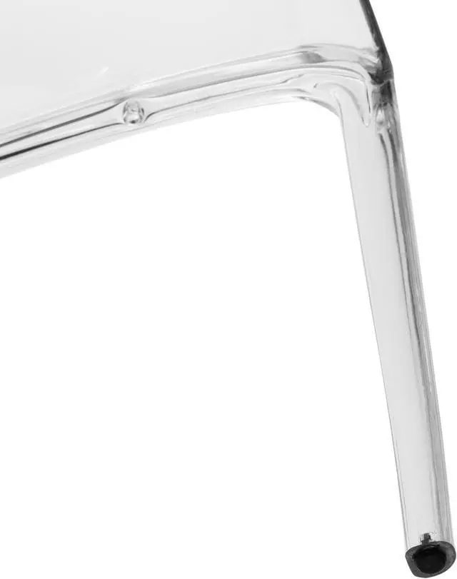 Alt view image 5 of 7 - LeisureMod Adler Mid-Century Modern Dining Chair Set of 2 - Clear Acrylic Contemporary Design for Kitchen, Dining Room, and Modern Home Decor