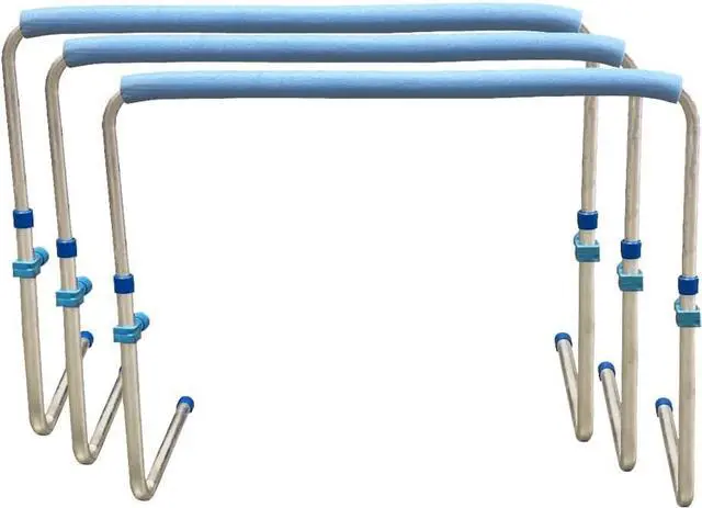 Alt view image 2 of 4 - AMBER Track and Field Self Return Aluminum Hurdle Midi Adjustable from 23" to 34" (Set of 3)