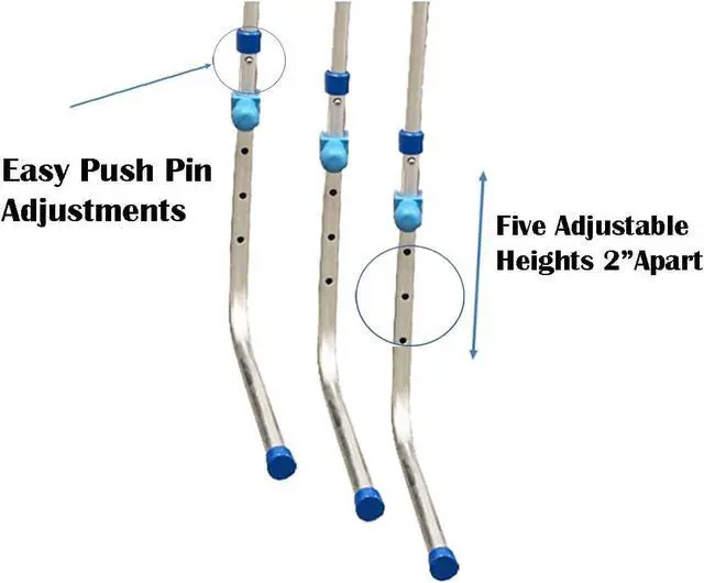 Alt view image 3 of 4 - AMBER Track and Field Self Return Aluminum Hurdle Midi Adjustable from 23" to 34" (Set of 3)