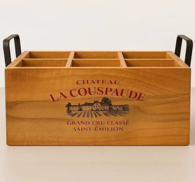 Main image of LIVEVIE Wellington Collection 6-Bottle Wine Caddy, Beer & Soda Bottle Carrier, Rustic Wooden Wine Rack with Twisted Black Iron Handle, Durable Natural Wood Finish, Great Gift for Bars, Kitchens