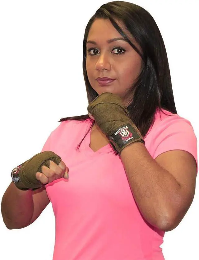 Alt view image 3 of 3 - Amber Fight Gear  Hand Wraps, Semi-Elastic Boxing Wraps with Thick Double-Cut Stretch for Ultimate Protection, Ideal for Boxing, MMA, Kickboxing 200 Inch Hunter Green