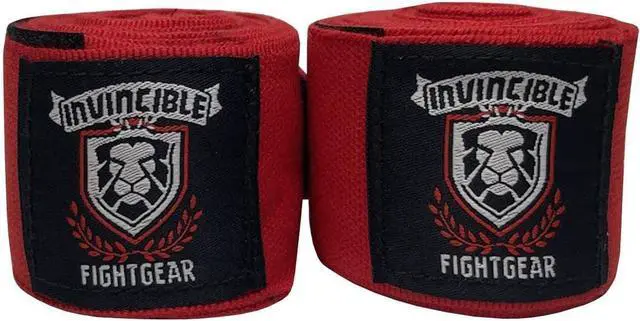 Alt view image 2 of 4 - Amber Fight Gear  Hand Wraps, Semi-Elastic Boxing Wraps with Thick Double-Cut Stretch for Ultimate Protection, Ideal for Boxing, MMA, Kickboxing 200 Inch Red
