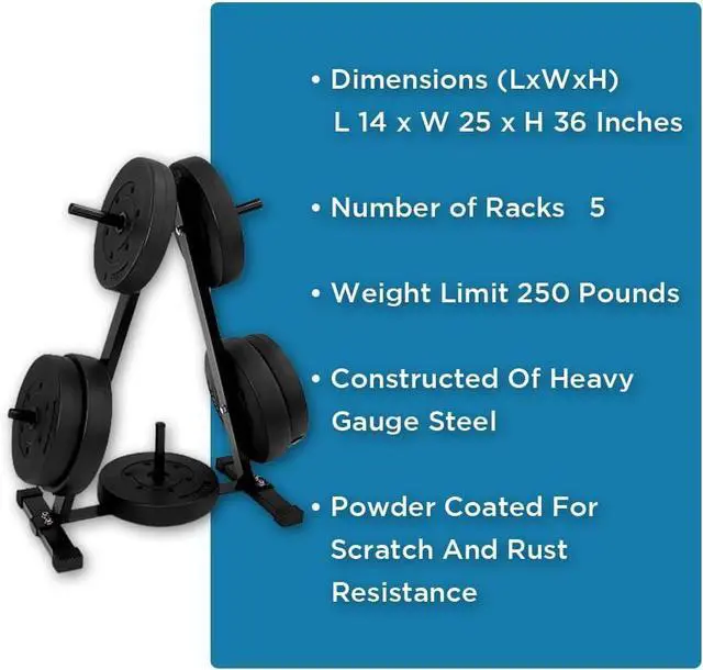Alt view image 4 of 4 - Amber Fight Gear Ultimate Gym Storage Solution: Olympic 2 Plate Weight Rack - Organize, Stabilize, and Maximize Your Home Workouts