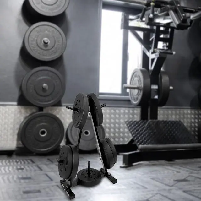 Alt view image 3 of 4 - Amber Fight Gear Ultimate Gym Storage Solution: Olympic 2 Plate Weight Rack - Organize, Stabilize, and Maximize Your Home Workouts
