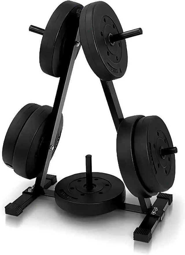 Alt view image 2 of 4 - Amber Fight Gear Ultimate Gym Storage Solution: Olympic 2 Plate Weight Rack - Organize, Stabilize, and Maximize Your Home Workouts