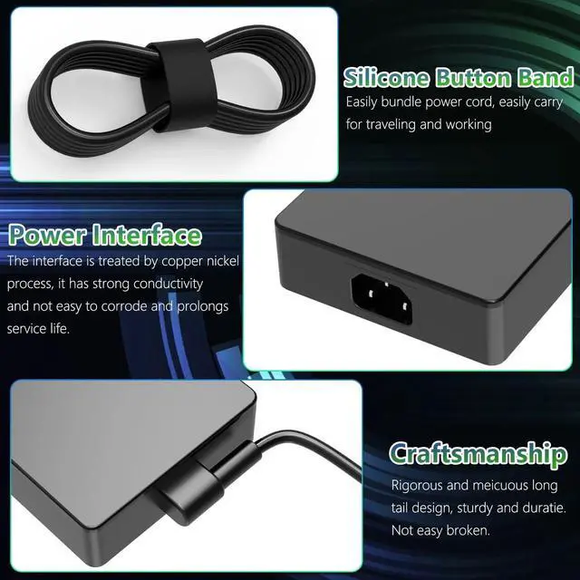 Alt view image 4 of 7 - Energizewiz 280W AC Charger for Asus20V 14A ROG Strix G15 G17 Scar 15 17 G532L G533Z G732L G733Z Hero Scar III G731G G531G G703G Gaming Laptop Power Supply Adapter