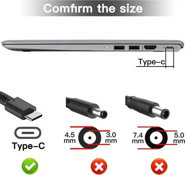 Alt view image 2 of 6 - Energizewiz 95W USB C Type-C Adapter Charger for Lenovo Thinkpad Carbon x1 5th 6th Gen, T480 T480s T570 T580 L380 X380 T470 T470s X270 X280 IdeaPad 13" 720 Y400 Y500 P580 P500