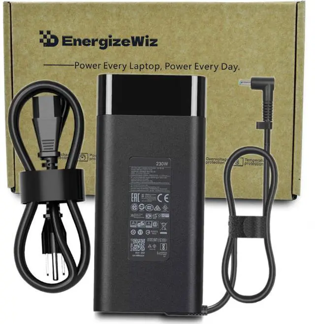 Main image of Energizewiz 230W Charger Fit for HP Omen 15 16 19.5V 11.8A HP Victus 16 by Gaming Laptop ZBook Fury 16 G8 G9 G10 M41303-001 M85389-003 Power Supply AC Adapter 4.5x3.0 mm Blue tip