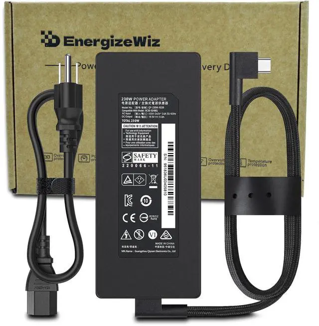 Main image of 230W 19.5V 11.8A AC Laptop Charger for Razer Blade 15 RZ09-02385 02386 02705 02886 02887 02888 0313x 0301x 0421x 0330x 0367x 0409A 0409B 0409C 03009 03006 0328x 0369x Power Supply Adapter Cord