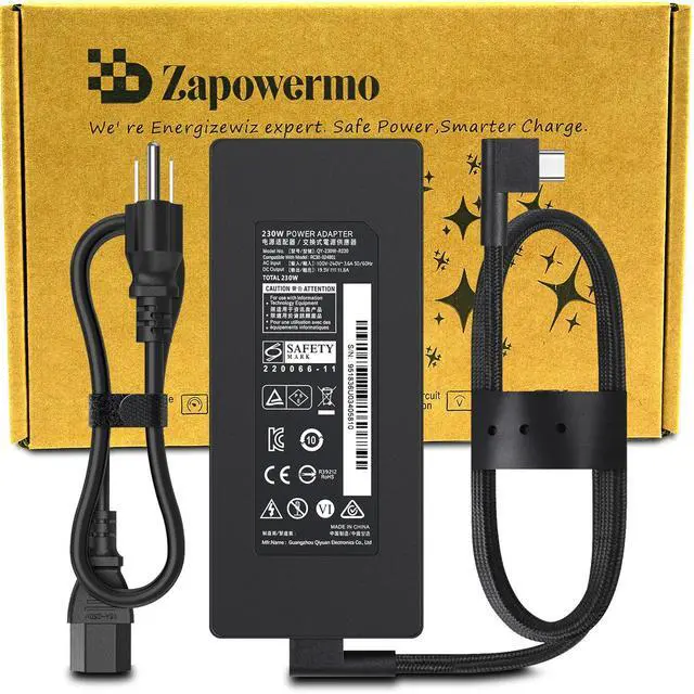 Main image of 230W 19.5V 11.8A AC Laptop Charger for Razer Blade 15 RZ09-02385 02386 02705 02886 02887 02888 0313x 0301x 0421x 0330x 0367x 0409A 0409B 0409C 03009 03006 0328x 0369x Power Supply Adapter Cord