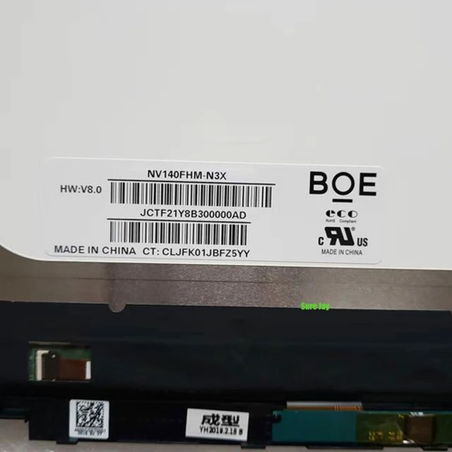 Alt view image 6 of 6 - 14" FHD Lcd Touch Screen+Bezel Assembly for HP Pavilion X360 14-DH003NG