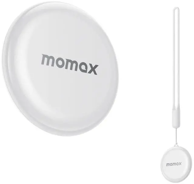 Main image of MOMAX Key Tracker, Locator Tag Works with Apple Find My, Portable Smart Tracker with Strap, Waterproof Item Finder for Kid, Luggage, Wallet, Bag, Backpack and Suitcase, iOS only
