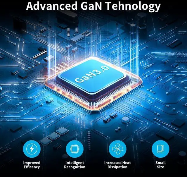 Alt view image 3 of 7 - MOMAX USB C Charging Station 100W, GaN Technology, PD & QC 3.0 Fast Charging, 4-in-1 Port Charger Hub for MacBook Pro, Laptop, iPhone, Vision pro, Office, Home, 6.56ft Extention Cord Included