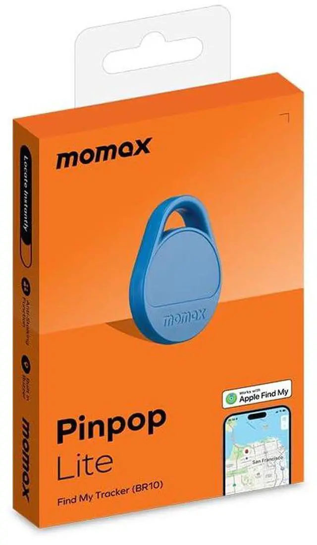 Main image of MOMAX Key Finder Smart Tracking Tag Luggage Tracker for Key, Blue