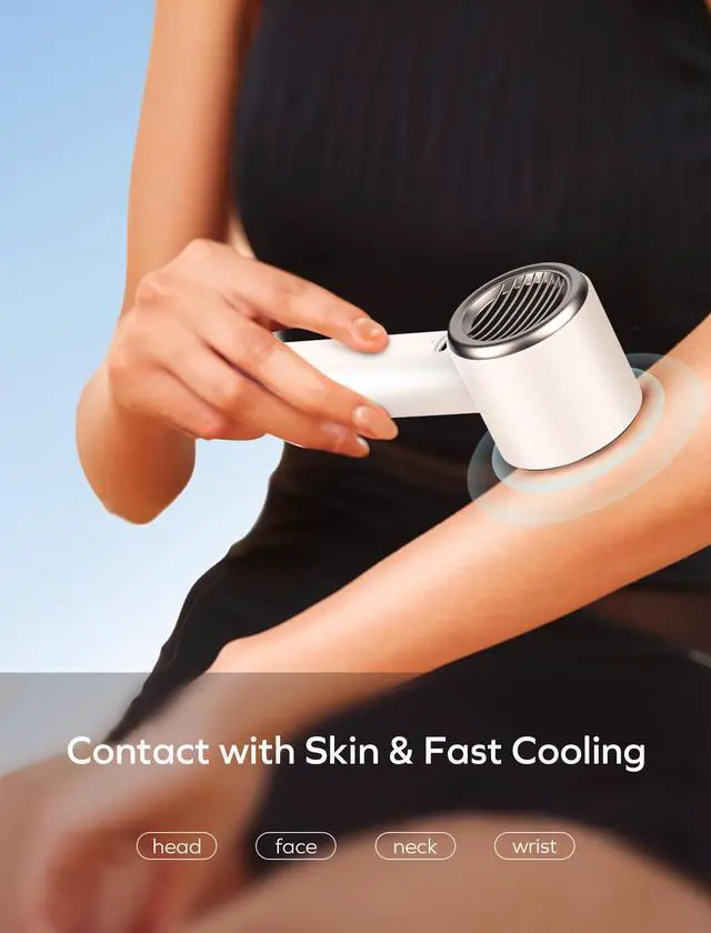 Alt view image 4 of 6 - MOMAX Handheld Fan with Ice Cooling, Fast Cooling to 46°F, USB Rechargeable, Mini Fan with 12000RPM, Portable Fan for Summer/Outdoor, Gifts for Women and Child