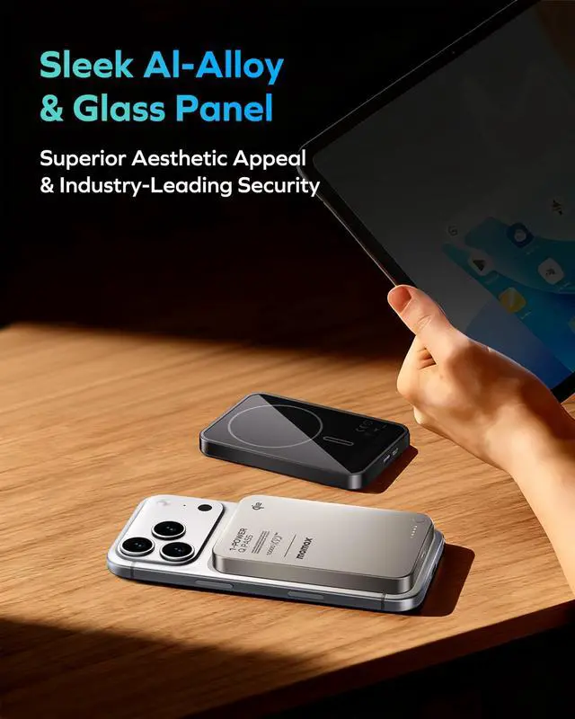 Alt view image 5 of 7 - MOMAX (2026 NEW) Q.Pass Portable Charger, 10000mAh Slim Power Bank Qi2 Certified 15W Ultra-Fast Magnetic Battery Pack for iPhone Air/17Pro Max/17Pro/16/15/14/13/12 (No Lightning)