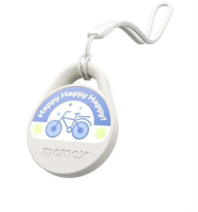 Main image of Momax Tracker Tag Universal - Key Finder Works with Both Android & iOS Find My, Smart Bluetooth Air Tracking Device, Replaceable Battery, DIY Stickers, Item Locator for Wallets, Suitcases, White
