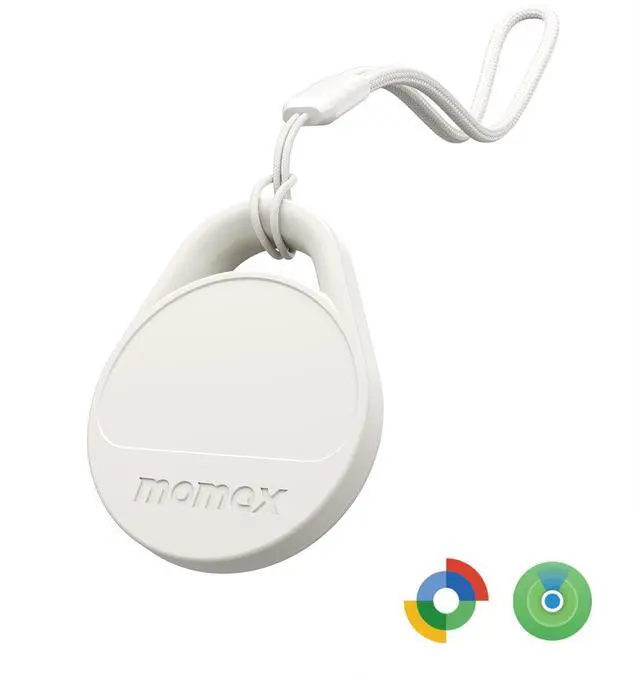 Alt view image 7 of 7 - Momax Tracker Tag Universal - Key Finder Works with Both Android & iOS Find My, Smart Bluetooth Air Tracking Device, Replaceable Battery, DIY Stickers, Item Locator for Wallets, Suitcases, White