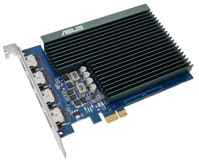 Alt view image 10 of 11 - ASUS GT730-4H-SL-2GD5//GT730 HDMI 2G GT730-4H-SL-2GD5, GeForce, W126476662 (2G GT730-4H-SL-2GD5, GeForce GT 730, 2 GB, GDDR5, 5010 MHz, 3840 x 2160 Pixels, PCI Express 2.0)