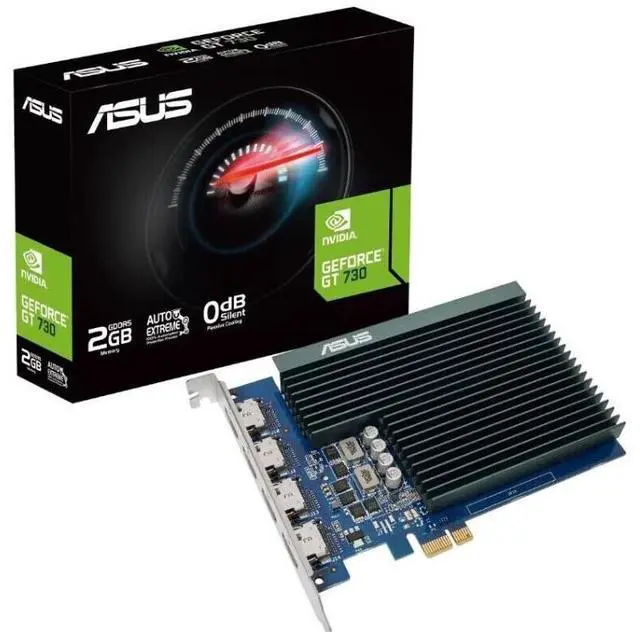 Alt view image 8 of 11 - ASUS GT730-4H-SL-2GD5//GT730 HDMI 2G GT730-4H-SL-2GD5, GeForce, W126476662 (2G GT730-4H-SL-2GD5, GeForce GT 730, 2 GB, GDDR5, 5010 MHz, 3840 x 2160 Pixels, PCI Express 2.0)