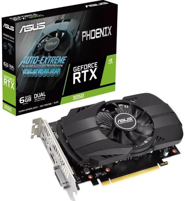 Alt view image 7 of 9 - ASUS Phoenix  GeForce RTX 3050 6GB Gaming Graphics Card - PCIe 4.0, 6GB GDDR6 Memory, HDMI 2.1, DisplayPort 1.4a,  0dB Technology, PH-RTX3050-6G