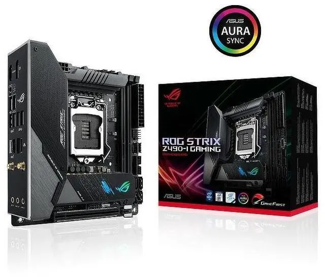 Alt view image 11 of 11 - ASUS ROG STRIX Z490-I GAMING (90MB13A0-M0EAY0) LGA 1200 Intel Z490 SATA 6Gb/s Mini ITX Intel Motherboard
