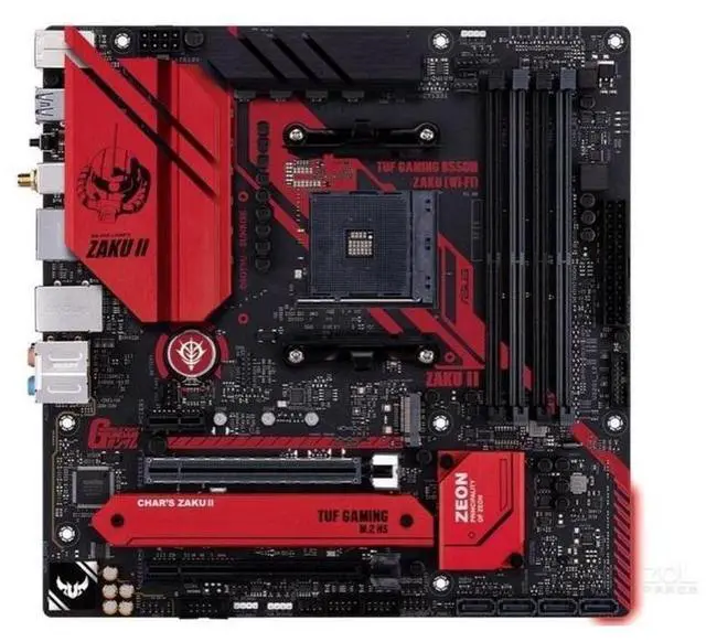 Alt view image 4 of 5 - ASUS TUF GAMING B550M-ZAKU (WI-FI) Socket AM4 DDR4 128GB Micro ATX Motherboard
