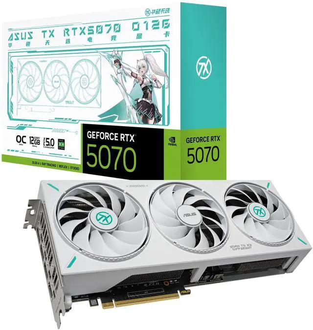 Alt view image 8 of 12 - ASUS TX Gaming GeForce RTX 5070 OC 12GB DDR7 
PCI Express 5.0  DLSS 4 Gaming Graphics Card TX-RTX5070-O12G