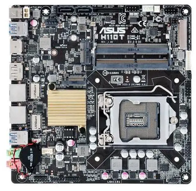 Alt view image 4 of 6 - ASUS H110T Intel LGA H110 1151 Mini-ITX M.2 Desktop Motherboard A