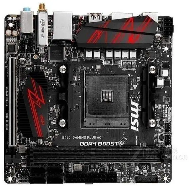Alt view image 5 of 8 - MSI B450I GAMING PLUS AC AMD B450 Socket AM4 DDR4 32GB Mini-ITX Motherboard