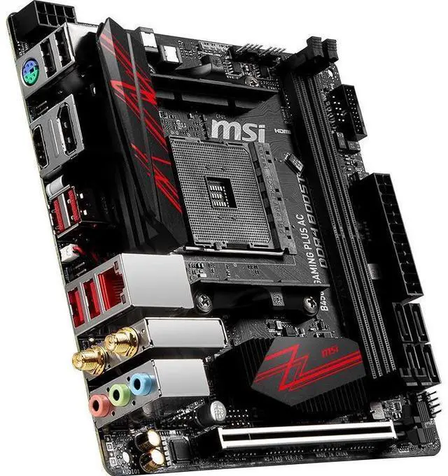Alt view image 6 of 8 - MSI B450I GAMING PLUS AC AMD B450 Socket AM4 DDR4 32GB Mini-ITX Motherboard