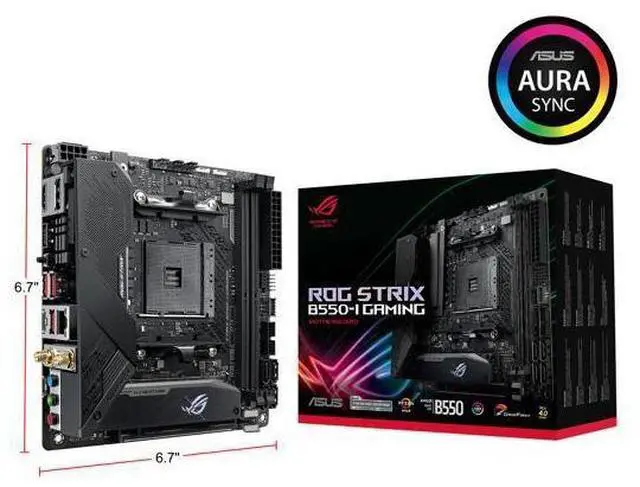 Alt view image 8 of 14 - ASUS ROG STRIX B550-I GAMING AM4 AMD B550 SATA 6Gb/s Mini ITX AMD Motherboard