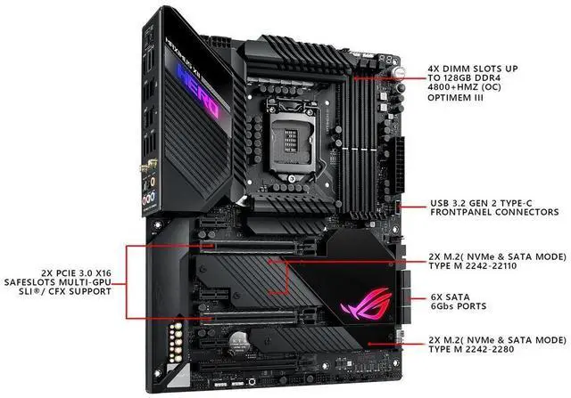 Alt view image 11 of 12 - ASUS ROG MAXIMUS XII HERO Intel LGA 1200 ATX Motherboard