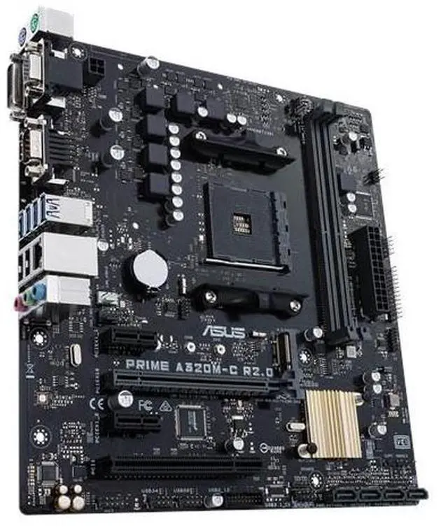 Alt view image 8 of 10 - ASUS PRIME A320M-C R2.0 AMD Socket A320 AM4 MicroATX M.2 Desktop Motherboard B