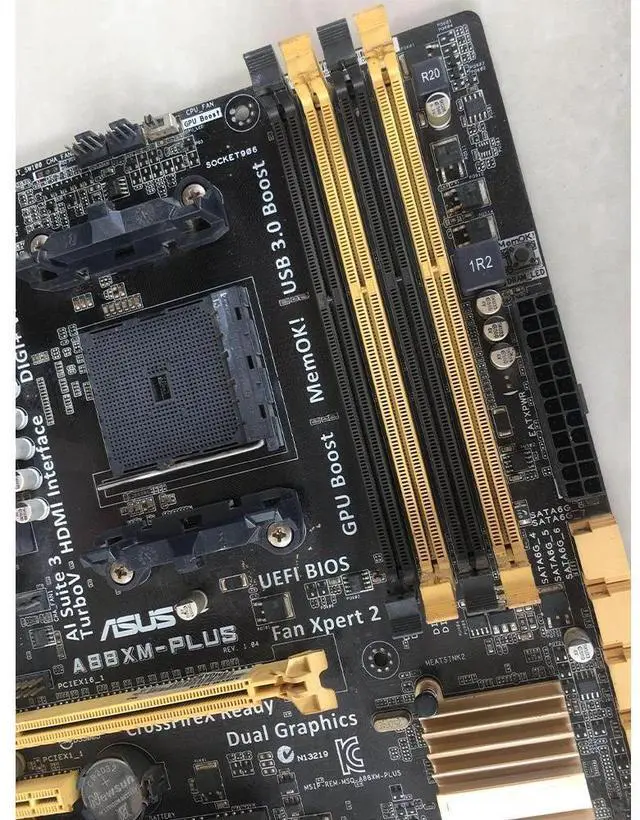 Alt view image 5 of 6 - ASUS A88XM-PLUS Socket FM2/FM2+ DDR3 64GB Micro ATX Motherboard
