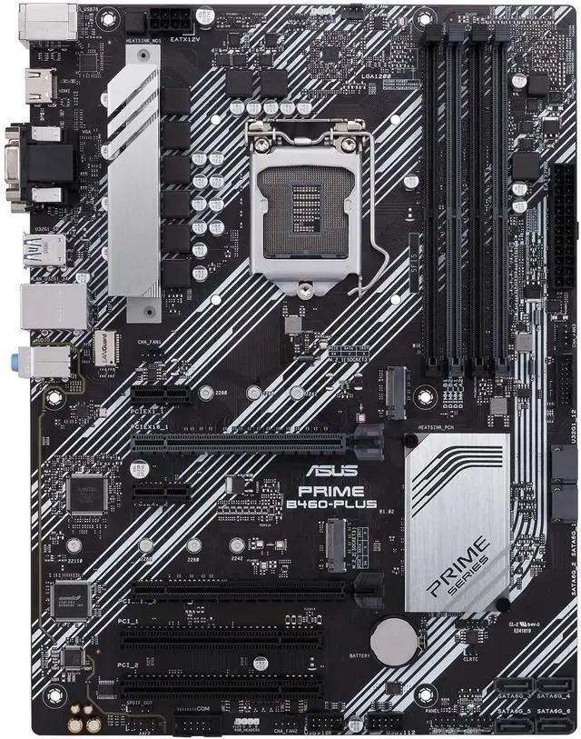 Alt view image 6 of 9 - ASUS PRIME B460-PLUS Intel B460 1200 LGA ATX M.2 Desktop Motherboard B