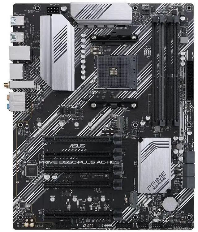 Alt view image 5 of 8 - ASUS ASUS PRIME B550-PLUS AC-HES AMD Socket AM4 AMD B550 ATX M.2 Desktop Motherboard A