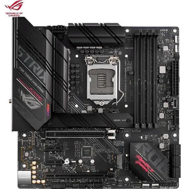 Alt view image 5 of 8 - ASUS ROG STRIX B560-G GAMING WIFI LGA 1200 DDR4 128GB Micro ATX Motherboard