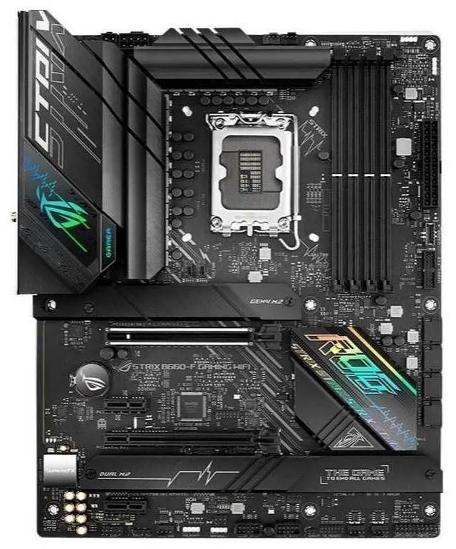 Alt view image 4 of 6 - ASUS ROG STRIX B660-F GAMING WIFI LGA 1700 DDR5 192GB ATX Motherboard