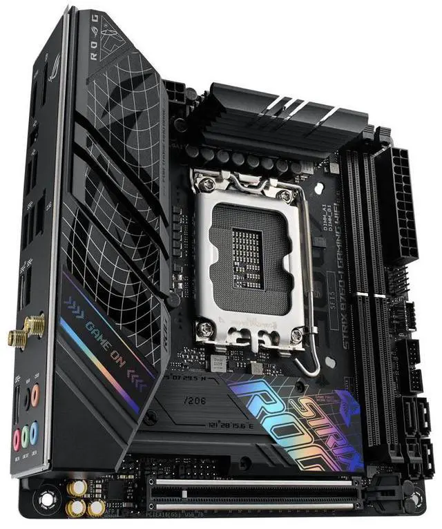 Alt view image 9 of 10 - ASUS ROG Strix B760-I Gaming WiFi Intel B760(13th and 12th Gen) LGA 1700 mini-ITX motherboard, 8 + 1 power stages, DDR5 up to 7600 MT/s, PCIe 5.0, two M.2 slots, WiFi 6E, USB 3.2 Gen 2x2 Type-C