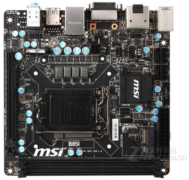 Alt view image 9 of 11 - MSI B85I LGA 1150 Intel B85 HDMI SATA 6Gb/s USB 3.0 Mini ITX Intel Motherboard