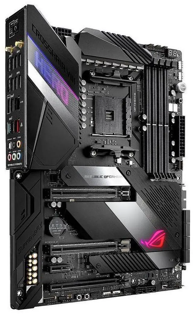 Alt view image 10 of 10 - ASUS AMD AM4 ROG X570 Crosshair VIII Hero (Wi-Fi) ATX Motherboard with PCIe 4.0, Dual M.2, SATA 6Gb/s, USB3.2 Gen 2, 2.5Gbps LAN, WiFi 6