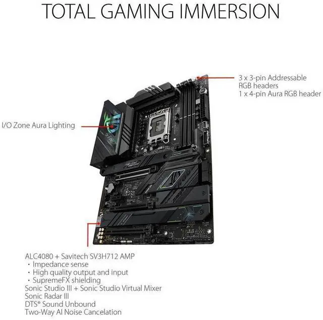 Alt view image 7 of 11 - ROG STRIX Z790-F GAMING WIFI Intel LGA 1700 ATX Motherboard