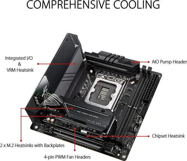 Alt view image 6 of 9 - ASUS ROG STRIX Z690-I GAMING WIFI Intel Intel Z690 LGA Mini-ITX M.2 Desktop Motherboard A
